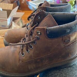 Skechers Men's Dark Brown Lace-Up Boots